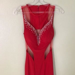 RED HOT SHORT COCTAIL DRESS
